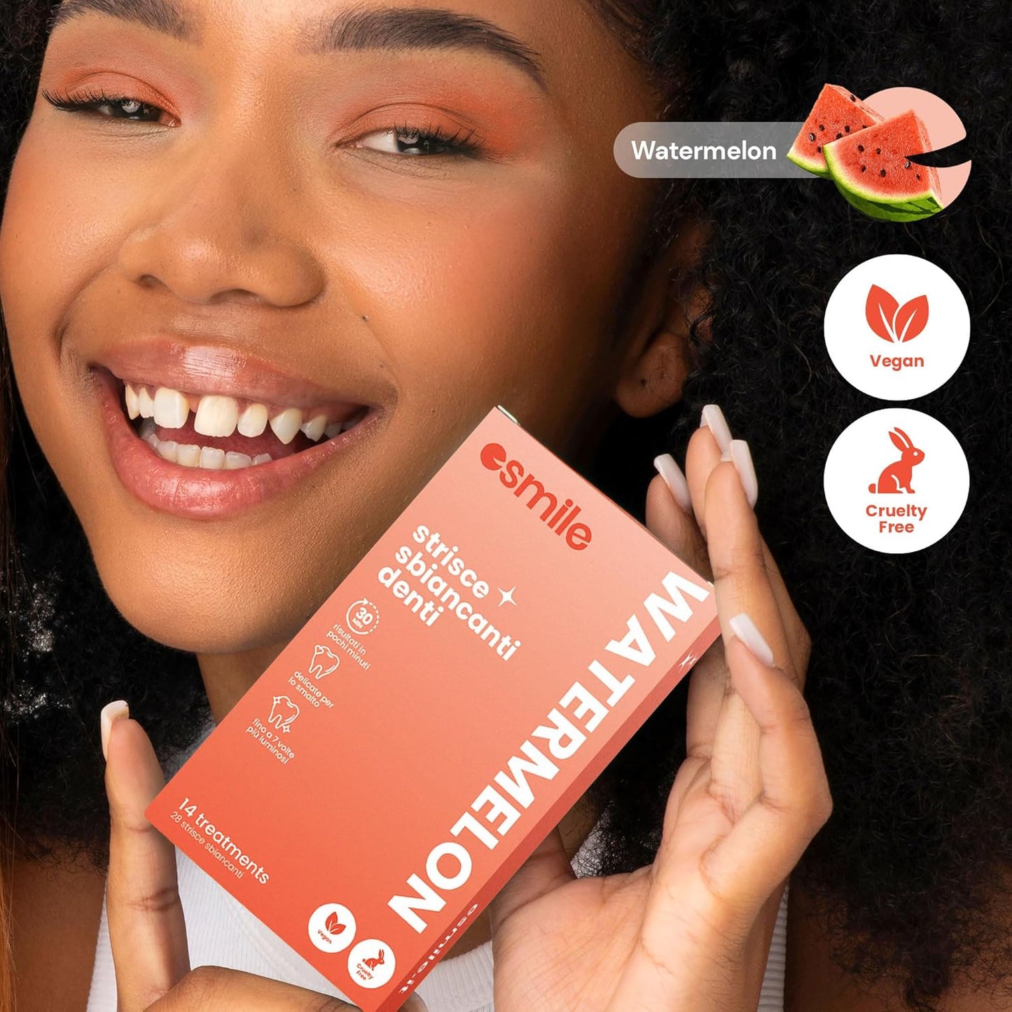 Bandes Blanchissantes Dents Saveur Pastèque – Whitening Strips Pour Blanchiment Dentaire Professionnel À Domicile – Kit 14 Bandes Ultra-Adhésives Pour Un Sourire Éclatant