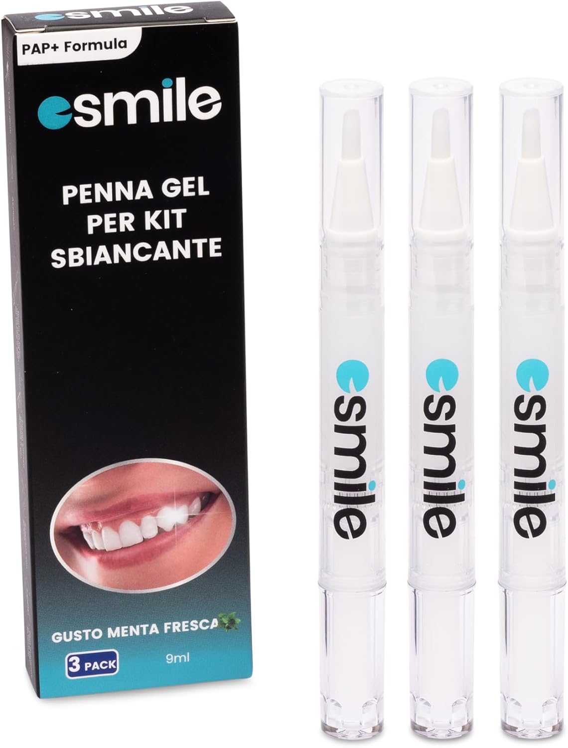 EASY SMILE Professional Dental Whitening Refill - 3 Whitening Gel Pens - Fast and Effective Whitening, Removes Stubborn Stains - Safe for Dental Enamel