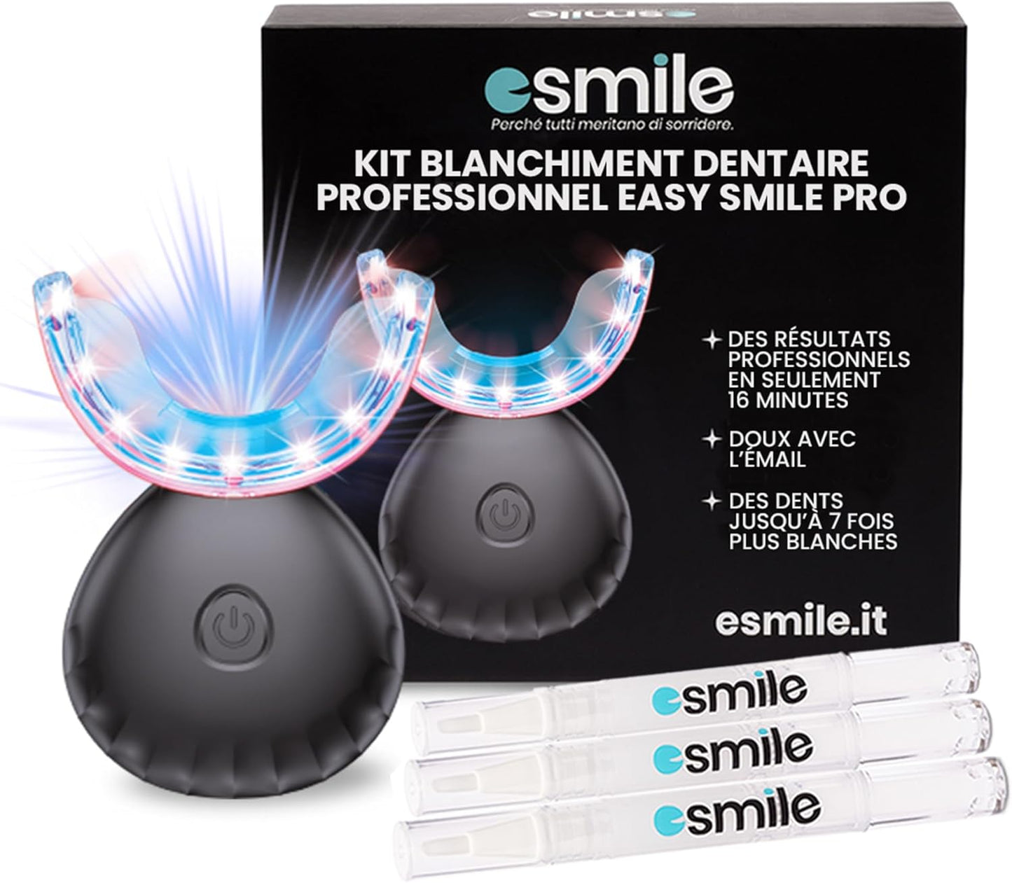 Professional Dental Whitening Kit + 3 Whitening Gels - Esmile