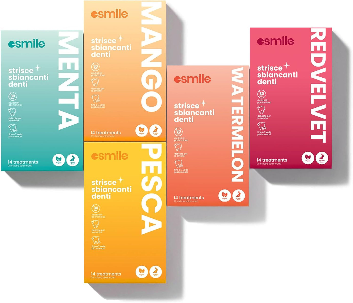 Dental Whitening Strips / Pack of 14 Mango Flavored Teeth Whitening Strips - Esmile