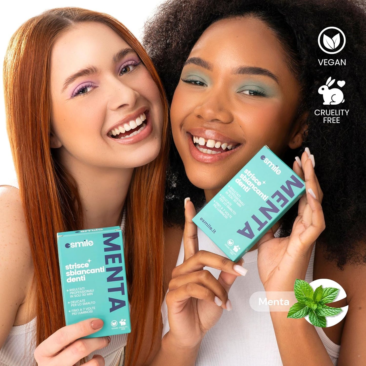 ESMILE Mint Dental Whitening Strip - 14 Teeth Whitening Strips | Peroxide Free Dental Whitening Gel | Dental Whitening Patch - White Teeth in 7 Days