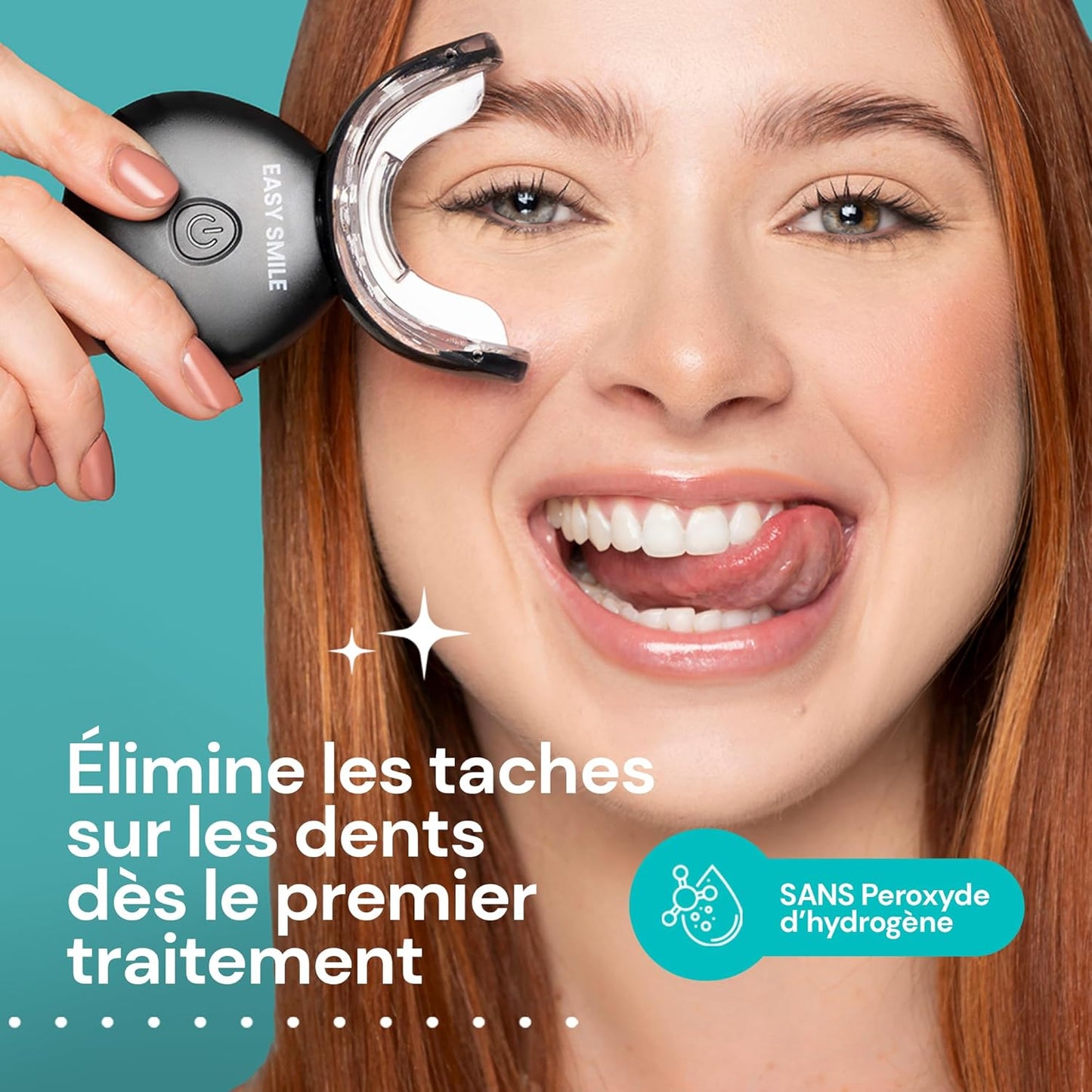 UPSHELL Easy Smile Professional Dental Whitening Kit | Device with LED Lamp 32x + 3 Whitening Gels | Removes Deep Spots | Safe and Painless Treatment at Home