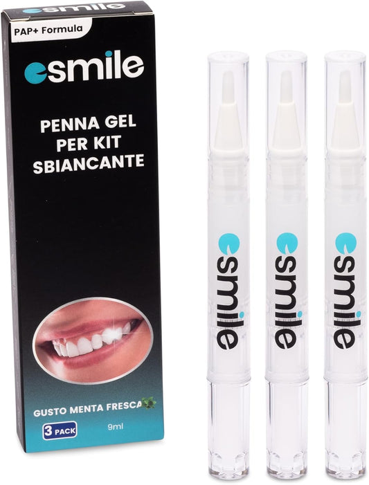 EASY SMILE Professional Dental Whitening Refill - 3 Whitening Gel Pens - Fast and Effective Whitening, Removes Stubborn Stains - Safe for Dental Enamel