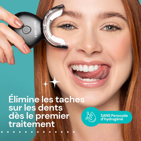 UPSHELL Easy Smile Professional Dental Whitening Kit | Device with LED Lamp 32x + 3 Whitening Gels | Removes Deep Spots | Safe and Painless Treatment at Home